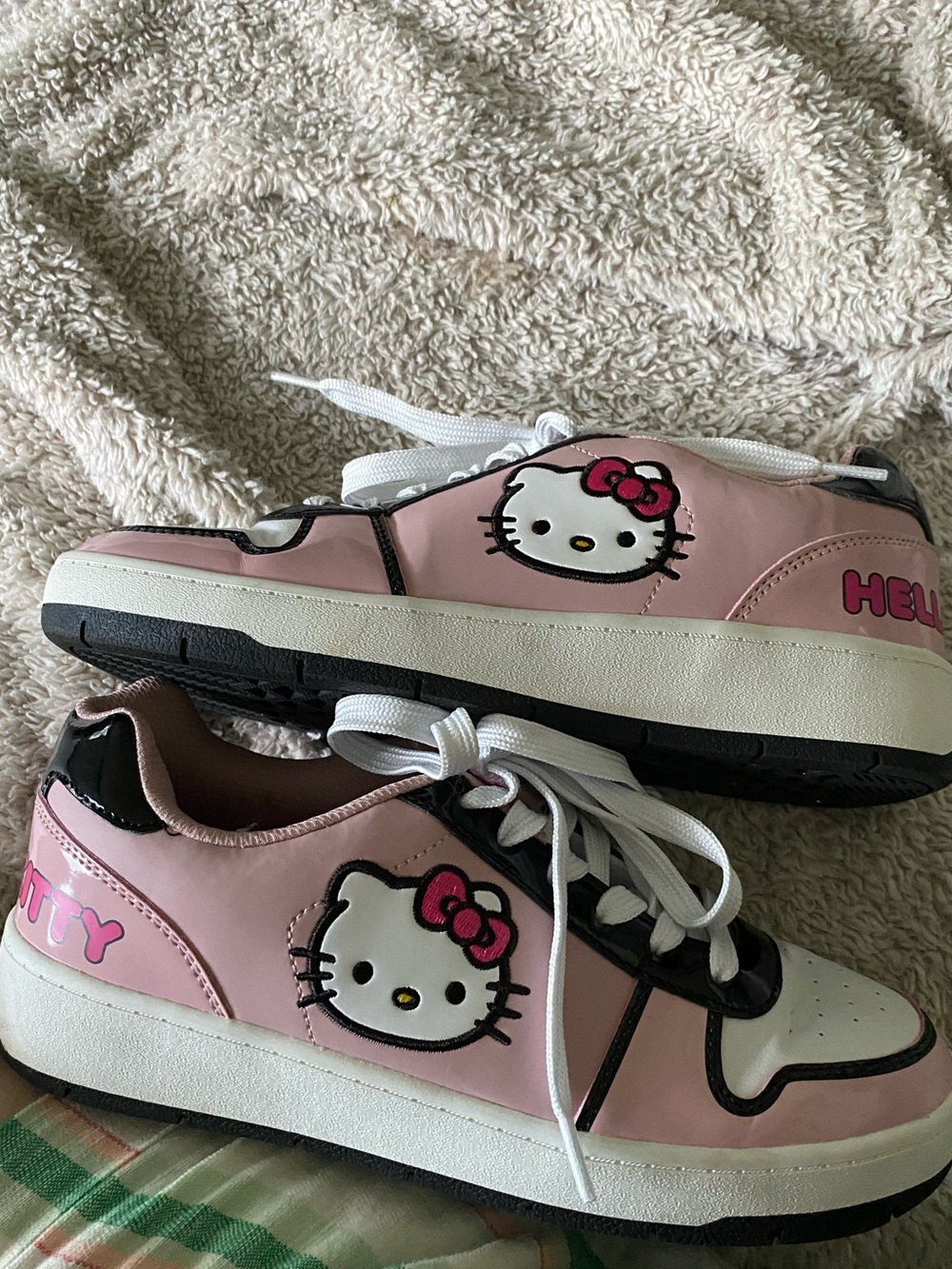 Hello Kitty Pink and White Casual Sneakers - Picture 3 of 8